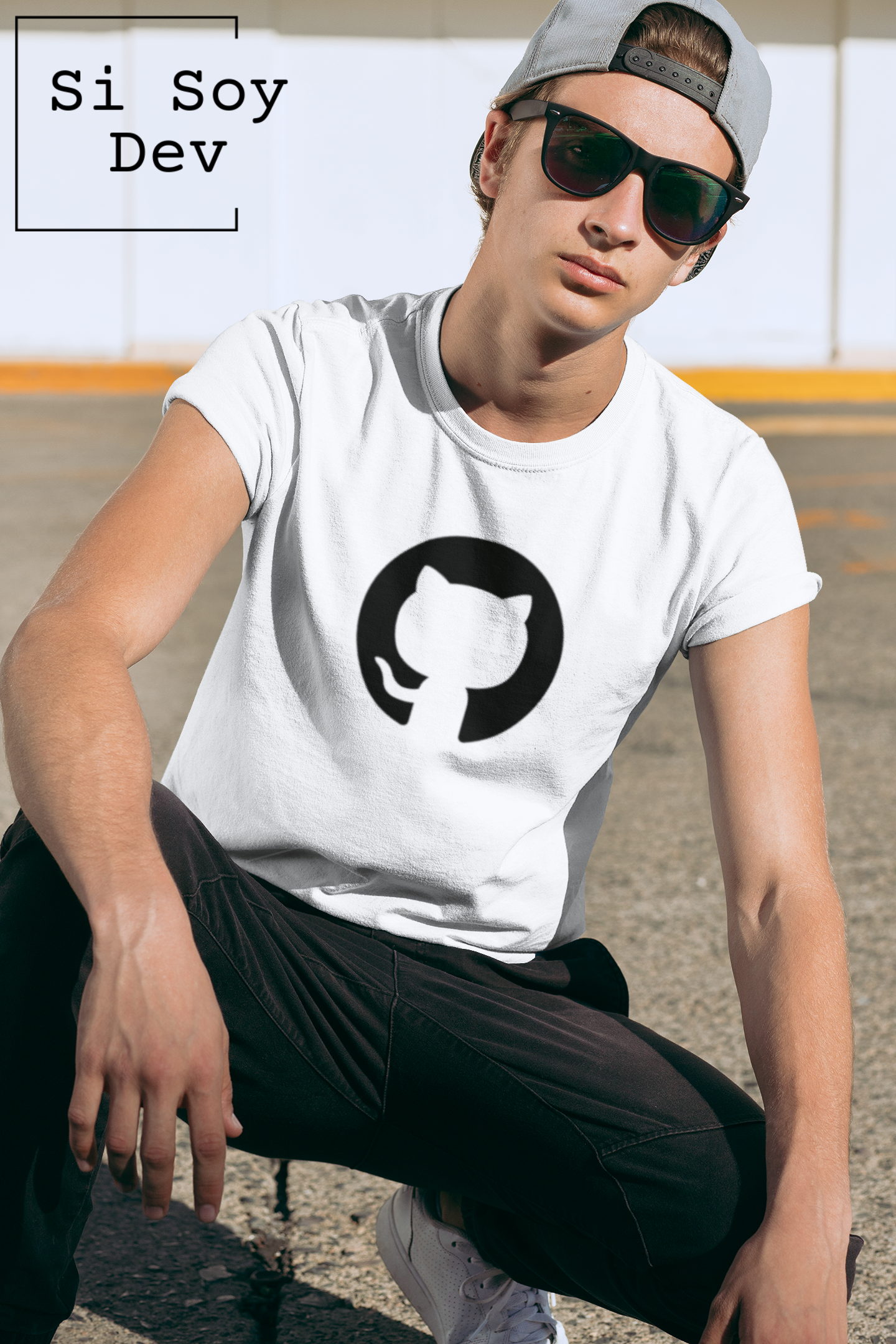 Camiseta logo central Github