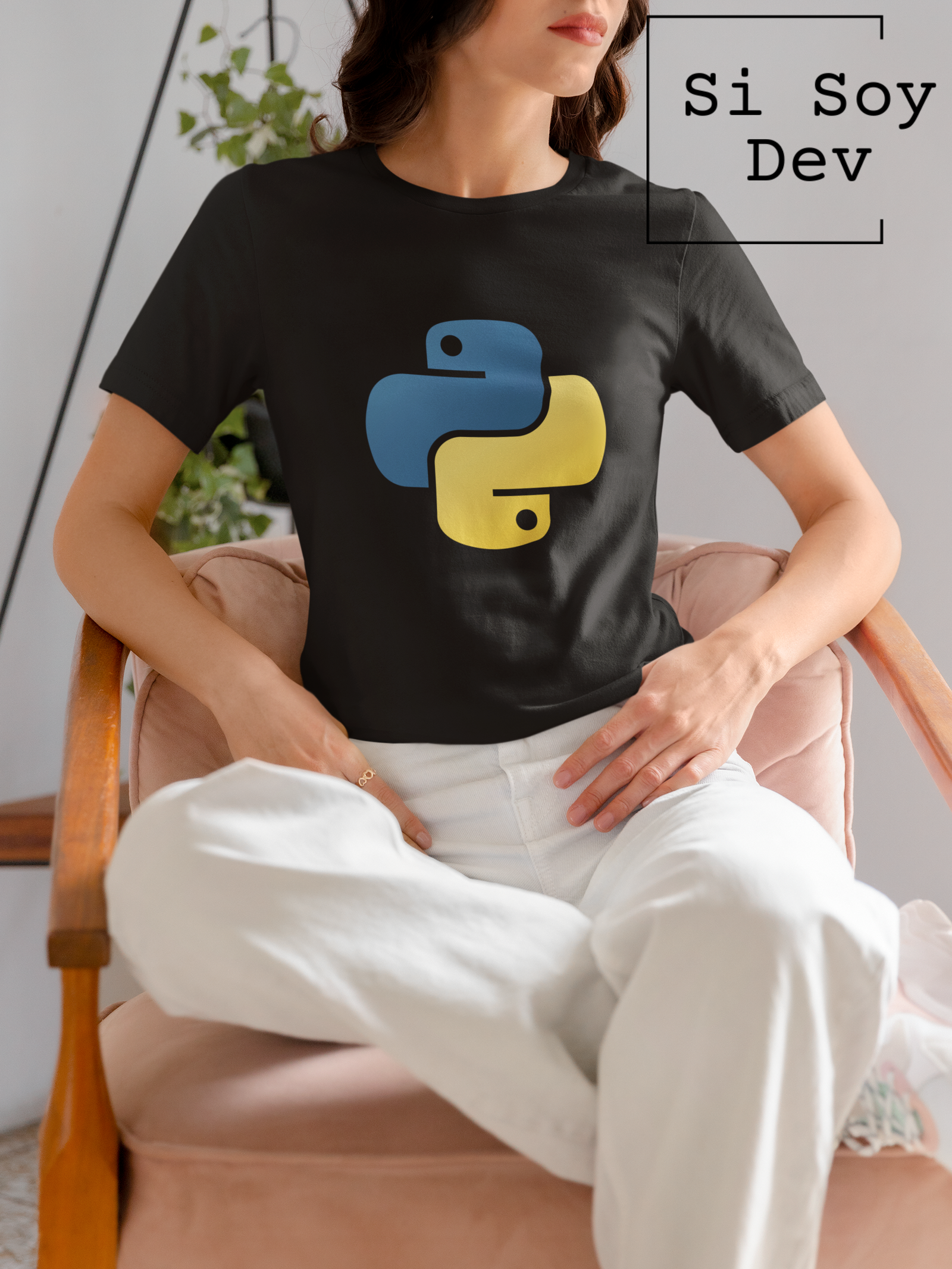 5440415f-623d-436c-b6e5-112ed22a7dd6 Camiseta logo central Python